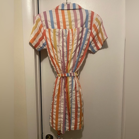 NWOT- XS-Roller Rabbit Dress. Button front, self tie, collared neckline. - Picture 3 of 4